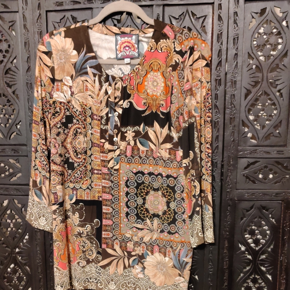 Janie Favorite Button Front Tunic. Johnny Was. Like New Condition. Size Small